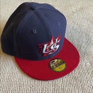 New Era Blue and Red US Logo Cap